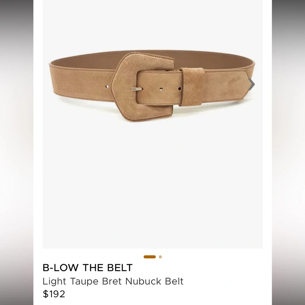 B-Low The Belt Light Taupe Bret Nubuck Belt - Picture 7 of 8